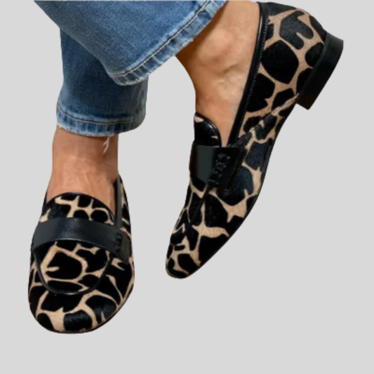 Mokasíny Katie se vzorem leoparda