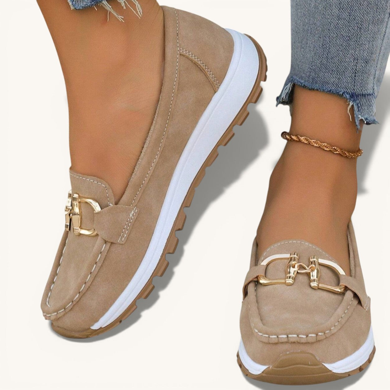 Mokasíny Ellie – khaki